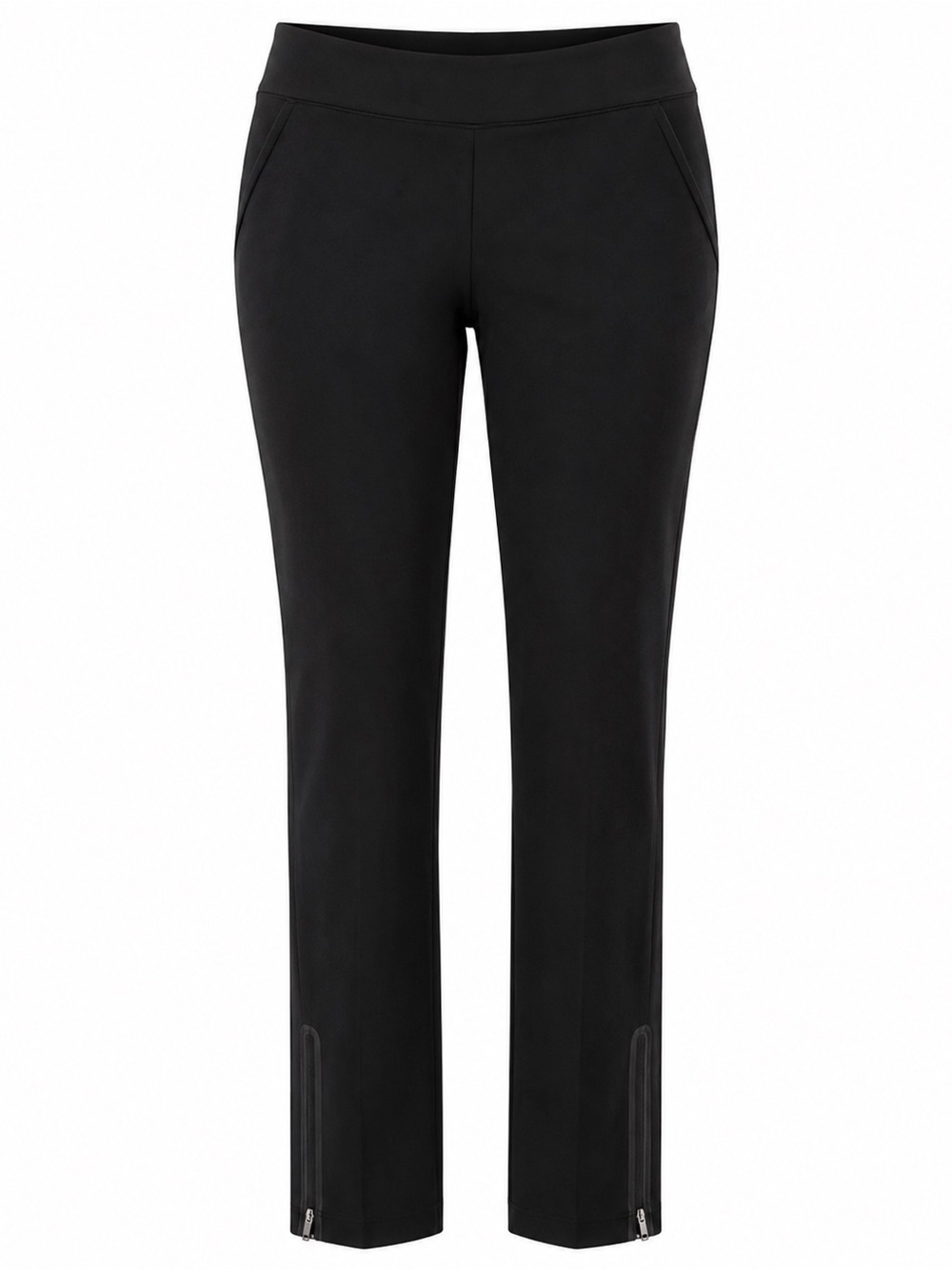 Addition Elle Black Pull-On Dress Pants Ankle Zip Stretch Career Plus Size 2X